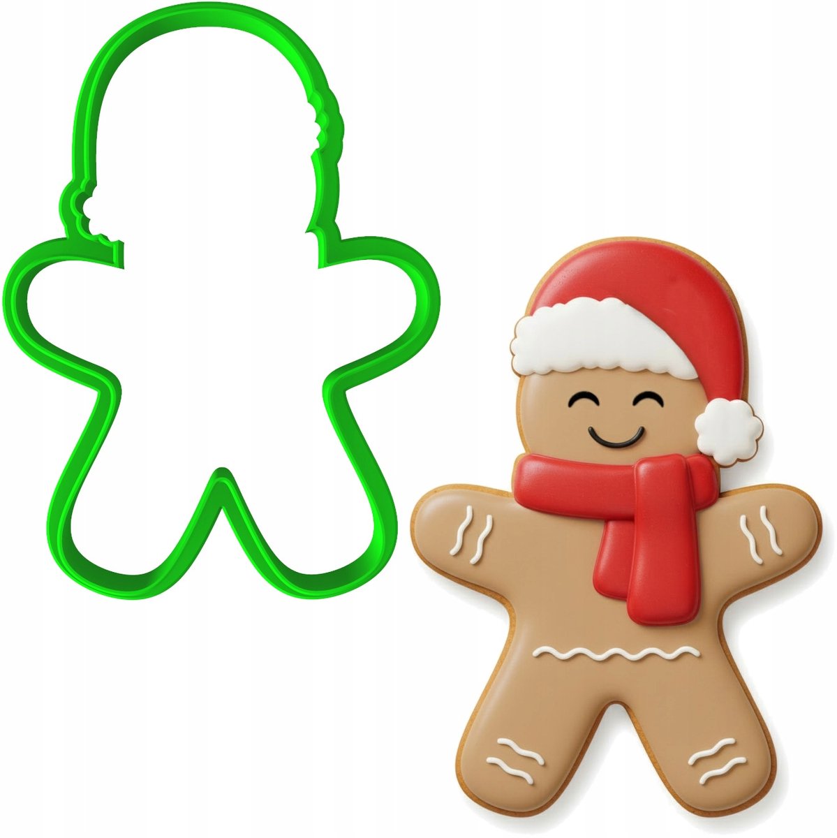 Kerstkoekjesvorm 'Peperkoekman' - 9cm - Veilig PETG Kunststof