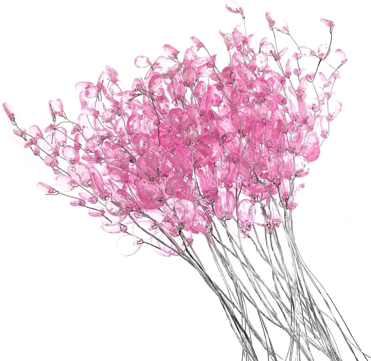 Kunstboeket Roze - Decoratieve Takken - Huis Decoratie - Kristal Acryl Kralen - 15cm 25 St