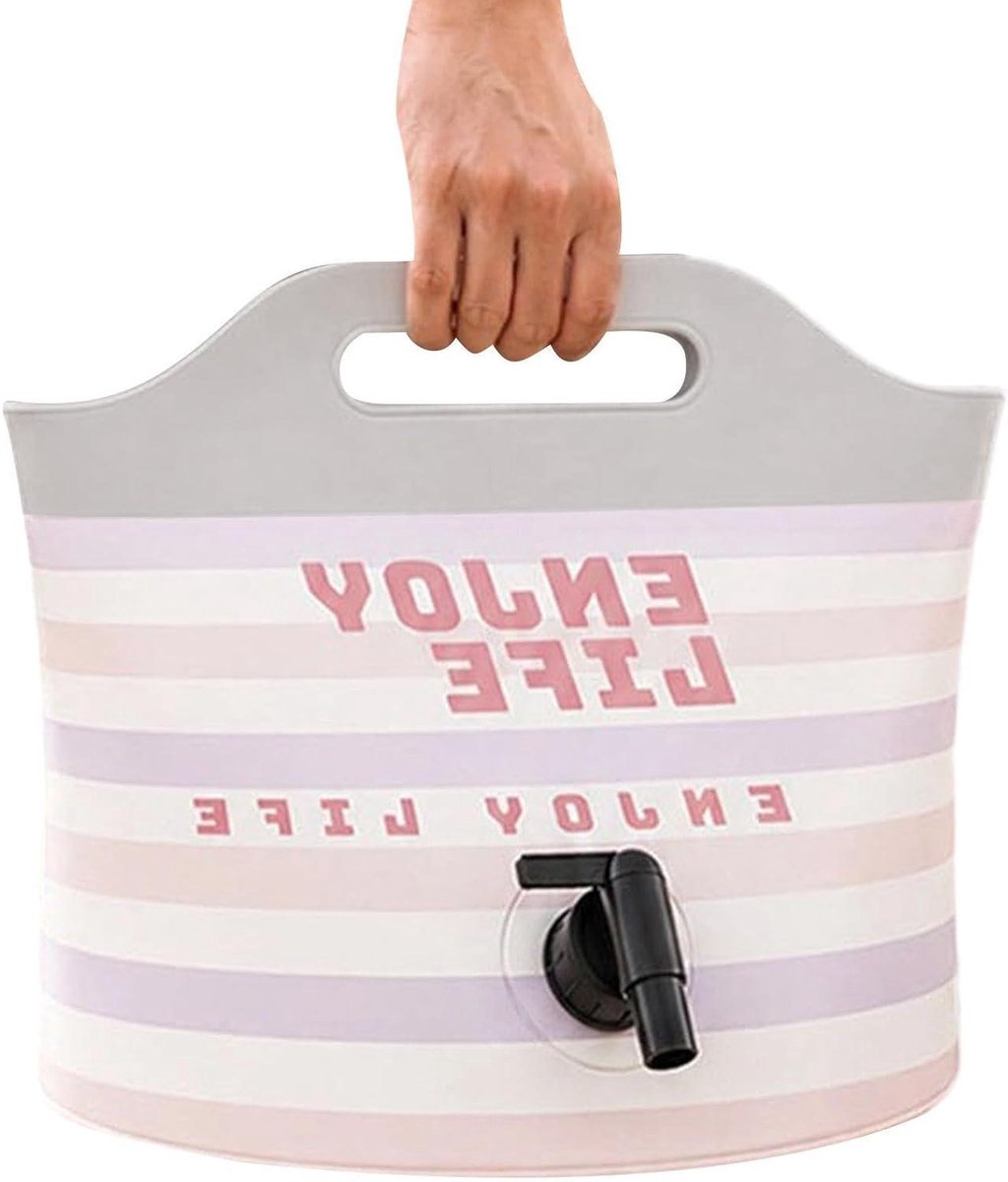 Waterzak met kraan - Drinkcontainer - Kamperen en reizen - Lekvrije dispenser - 10 Liter - Paars