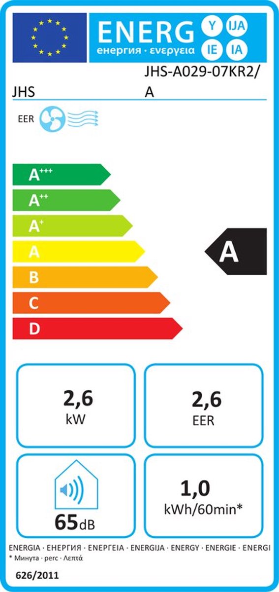 Mobiele airco 7000 BTU 3-in-1 – 36L/dag – 2 standen – 24U timer – Afstandsbediening – Ideaal voor slaapkamer, kantoor thumbnail 2
