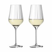 Ritzenhoff Wijnglazen Witte Wijn - 2 Stuks - 380 ml - Luxe Wijnglazen - Geribbeld Glas - Geschikt voor de Vaatwasser