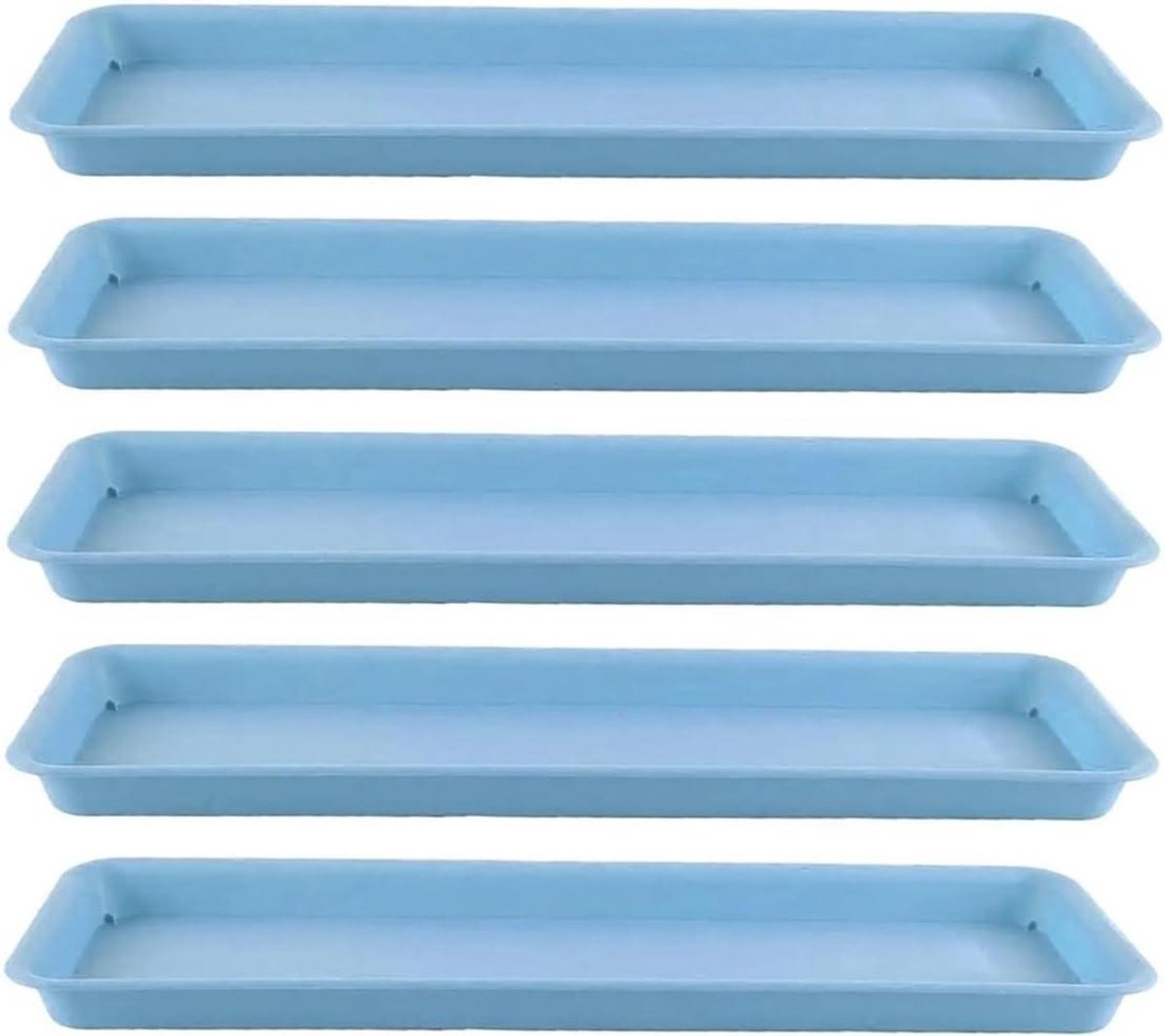 Planten onderzetters - Bloempot schotels - Planten verzorgen - Wateropvang - 5 stuks - Blauw