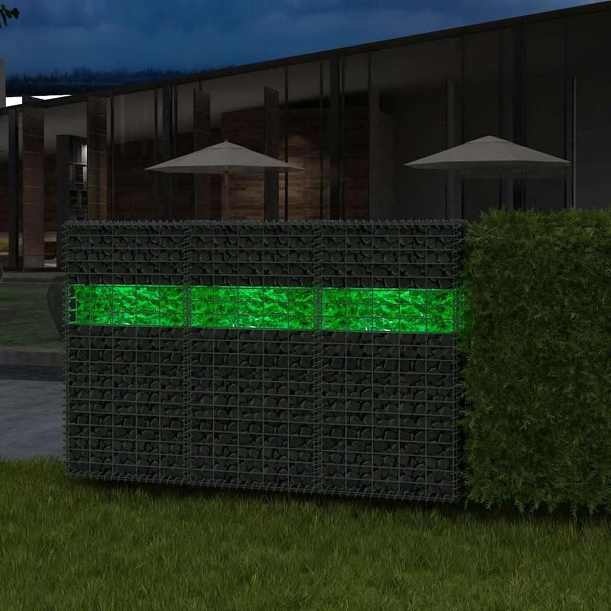 Glazen Schanskorf Vulling - Decoratieve Stenen - Tuin Aankleden - Lichtgroene Accent - 25 kg - Groen