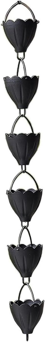 Regenketting Bloemvorm - Waterafvoer Ketting - Tuin Decoratie - Aluminium Legering - 100 cm - Grijs