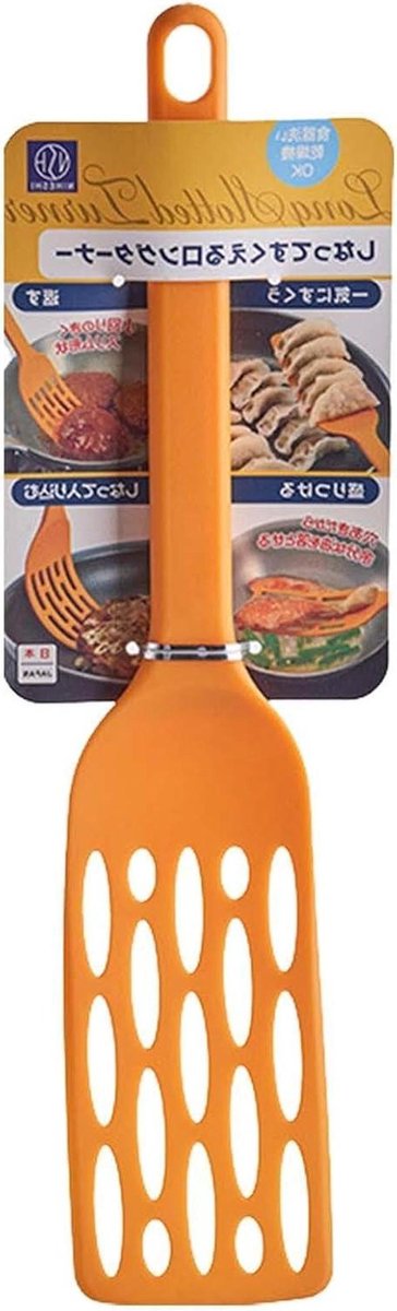 Outdoor Spatel - Keuken Turner - Buiten Koken - Hoge Temperatuur Bestendig - 6x2x20 cm - Oranje