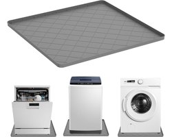 Wasmachine Onderlegger - Apparaat Mat - Vloer Beschermen - XXL Lekbak - 81 x 78 cm - Grijs