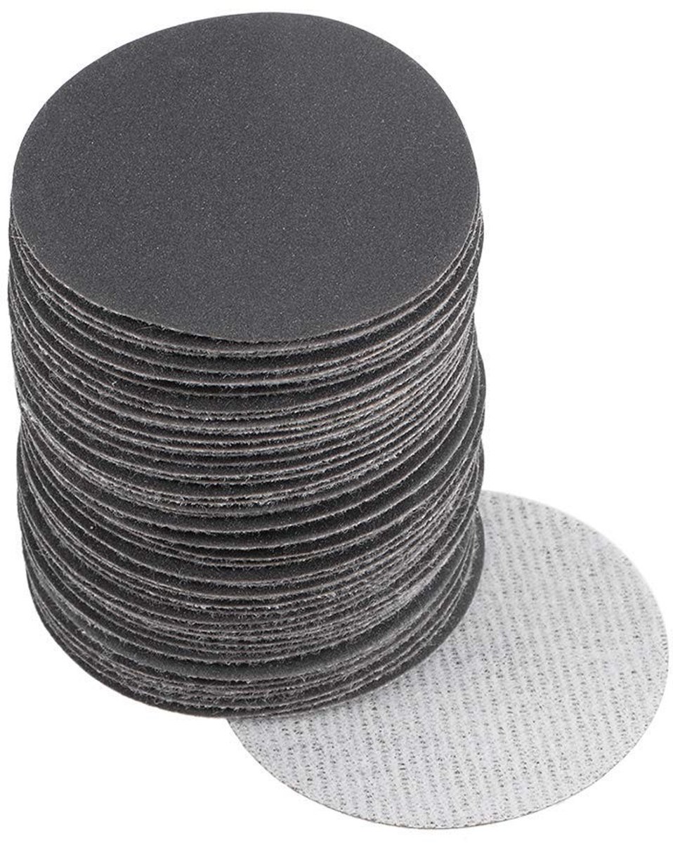 Dailygoods- Schuurschijven 50 Stuks 50 mm - Haak/Lus - 400 Grit - Nat/Droog - Siliciumcarbide - Efficiënte Schuurresultaten - Schuurpapier
