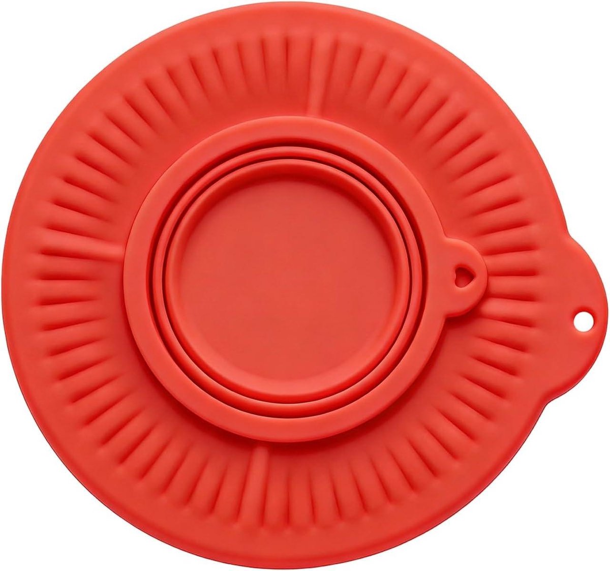 Mixer Spatbeschermer - Mengkom Deksel - Schoon Bakken - Effectieve Sputter Controle - 23 cm Diameter - Rood