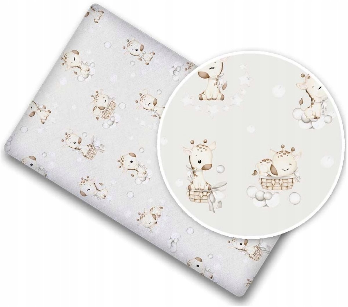 Babymam Wieg Laken 90x40 cm met Elastiek - 100% Katoen Giraf