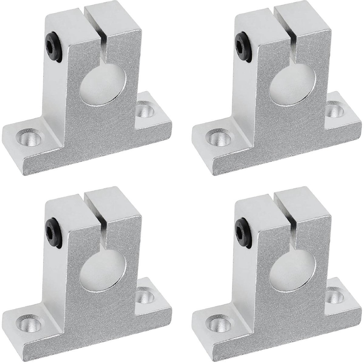 JHUBERS- Lineaire As Ondersteuning 4x SK12 - Beugel/Beugel - Aluminiumlegering - 12mm - Montagegat 5,5mm - Duurzaam en Corrosiebestendig - Lineaire Geleiding