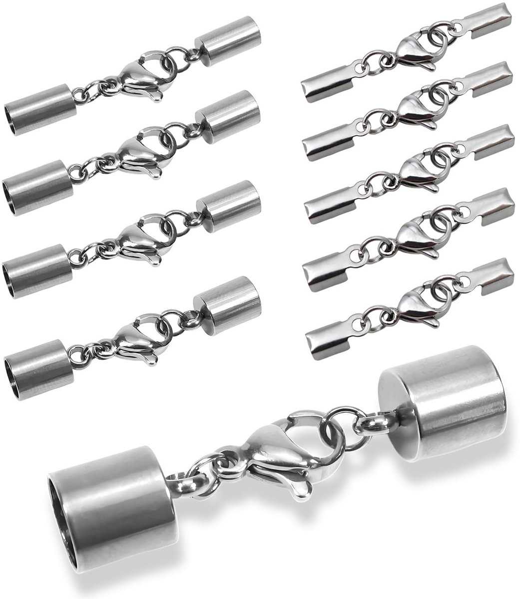 JHUBERS- Kreeftentang 10 stuks - Sluitingen sieraden maken - Sluiting armband - Sluiting ketting - Roestvrij staal - Duurzaam en corrosiebestendig