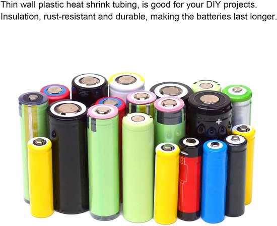 JHUBERS - Dunne PVC Krimpbuis voor Batterijverpakking, 20 stuks van Jhubers — afbeelding 4