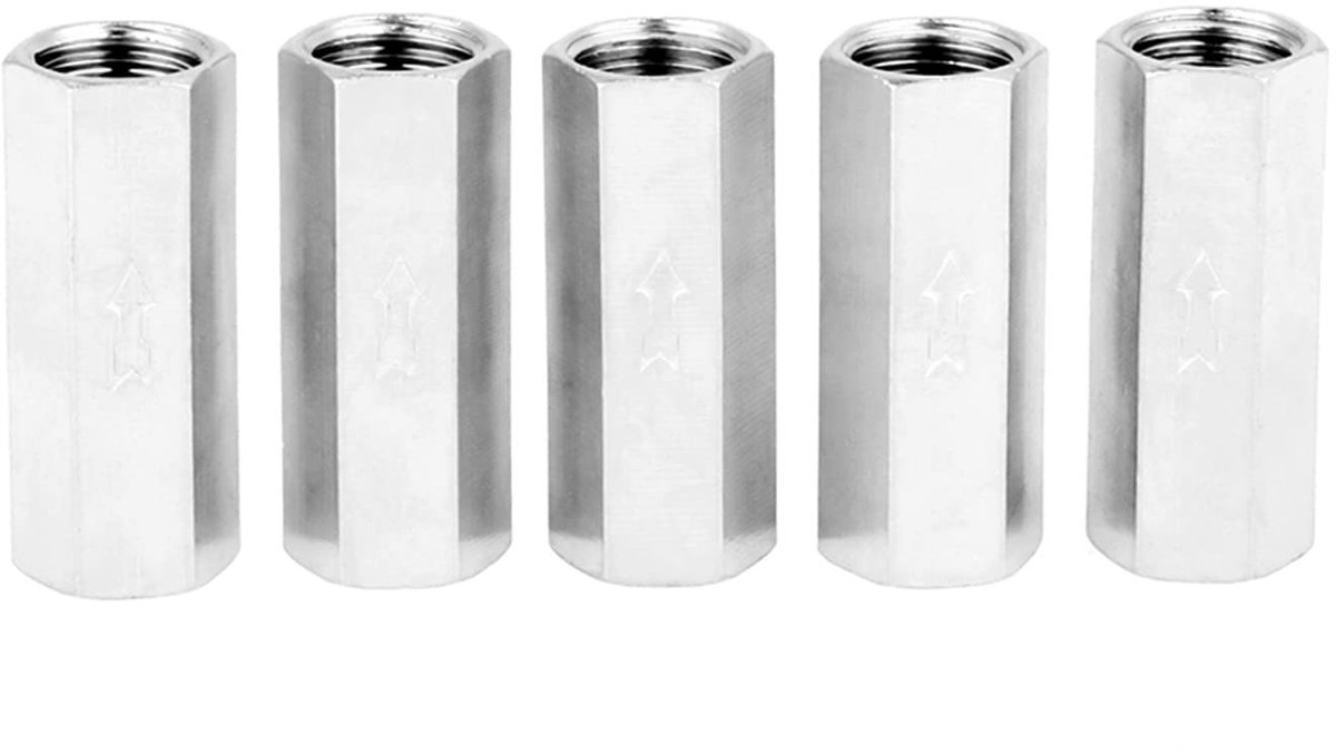 JHUBERS- Terugslagklep 1/4'' - 5 Stuks - Hoogwaardig Koper - Schokbestendig - Luchtdicht - Vervangingsonderdelen - Ventiel