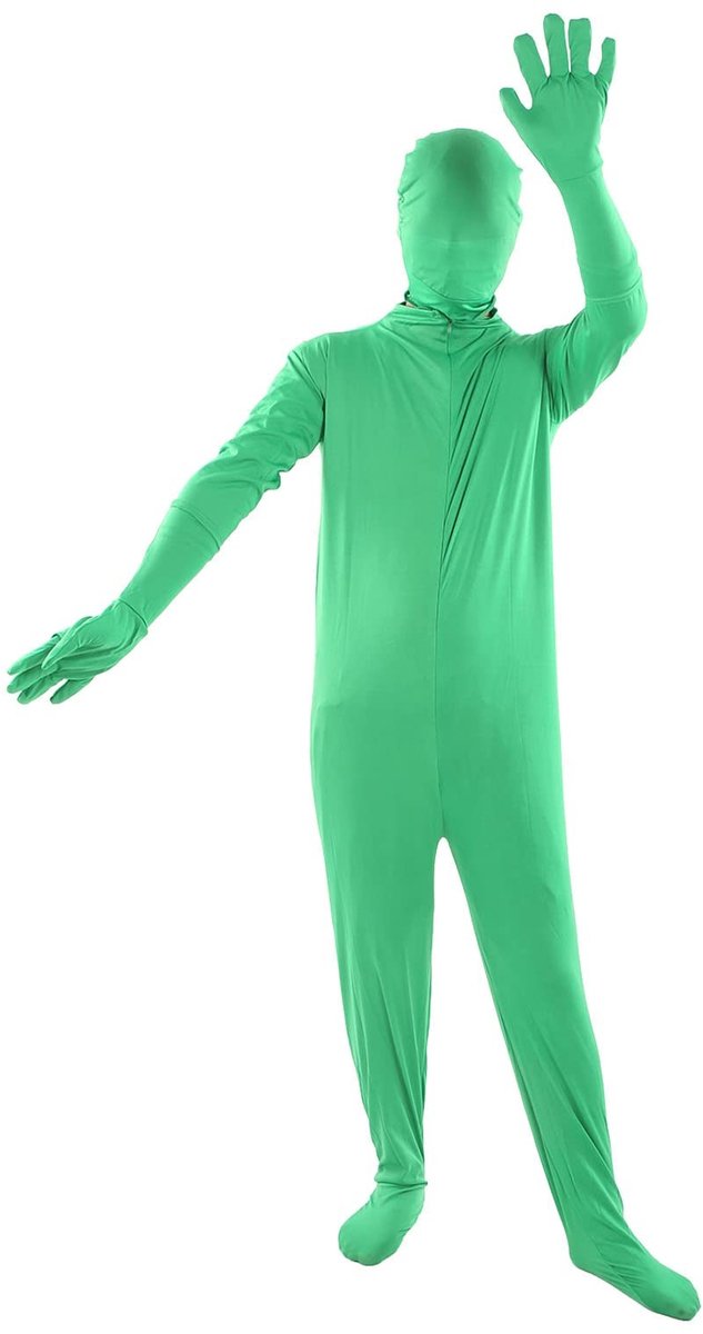 Vt Goods - Fotografie Chromakey Bodysuit - Groen Full Body Kostuum