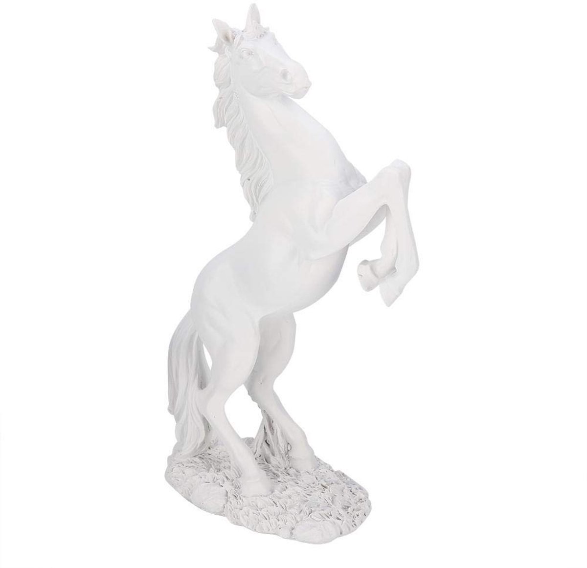 JHUBERS- Harsbeeld Paard - Moderne Sculptuur - Bureau Decoratie - Robuust en Duurzaam - Europese Stijl - Afmetingen 31,5 x 18 cm - Beeldhouwwerk