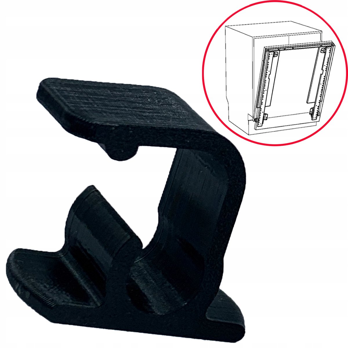 IKEA BEHJALPLIG Scharnierhaak - 3D Geprint, Universeel
