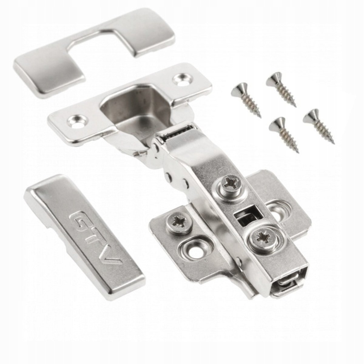 GTV SILENTO PRO opbouwscharnier met soft-close, geleider & doppen