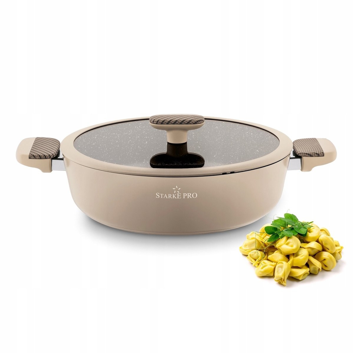 Starke Pro Light Coffee Frituurpan met Deksel - 28 cm Beige