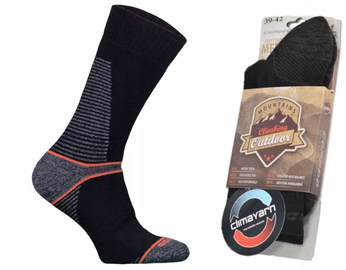 Comodo Wandelsokken Climacontrol Medium Weight met Merinowol Climayarn- 43/46 Zwart