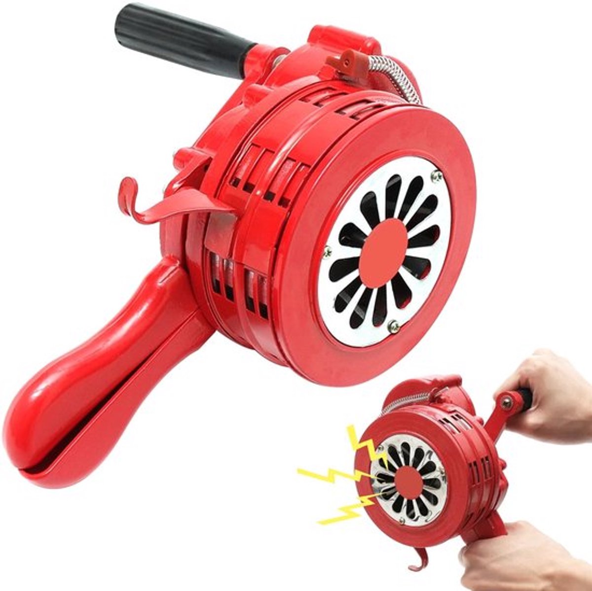 Allecto - Hand Crank Siren - Draagbare Alarm - 110 dB Geluidsniveau