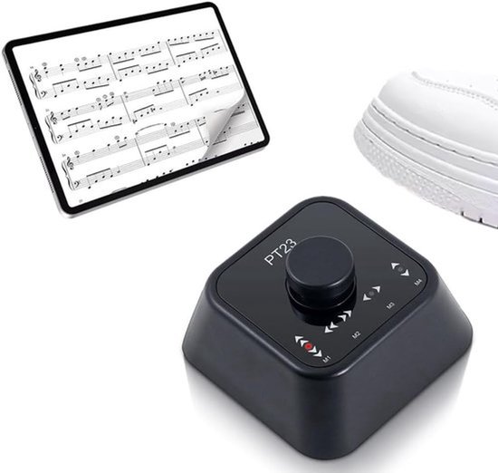 Bluetooth Voetpedaal voor Bladmuziek - Draadloze Pagina-Omslager voor Gitaar en Piano - Automatische Bladmuziek Reader voor en Smartphone - Hands-free Pagina Ombladeren - Wit — afbeelding 5