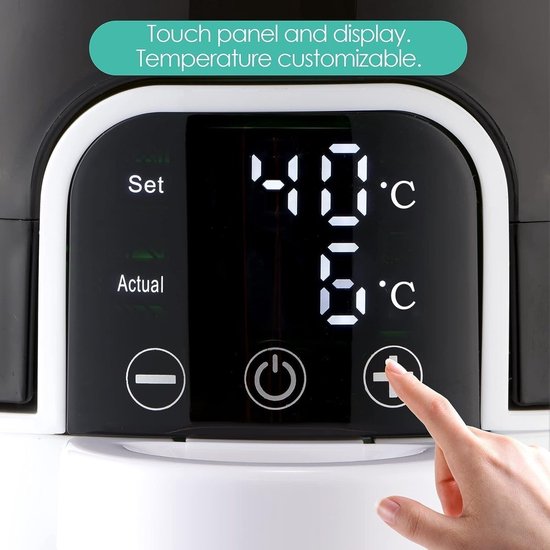 Babyfles Waterdispenser - 1.7L - LED Display - Verstelbare Temperatuur - Nachtlampje — afbeelding 5