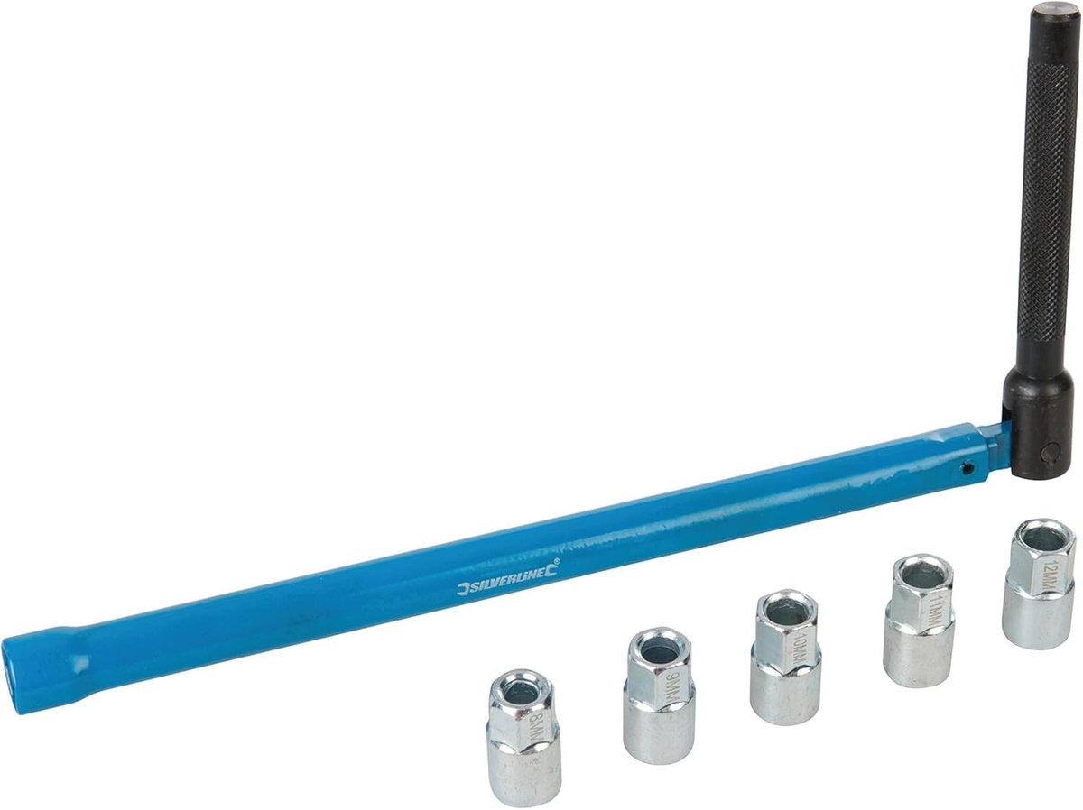 Dailygoods- Kraanmoersleutel 6-delig - Staande Kraansleutel - Universele Steeksleutel - Gereedschap voor Sanitair - Buisreparatie - Gereedschapsstaal 120 mm