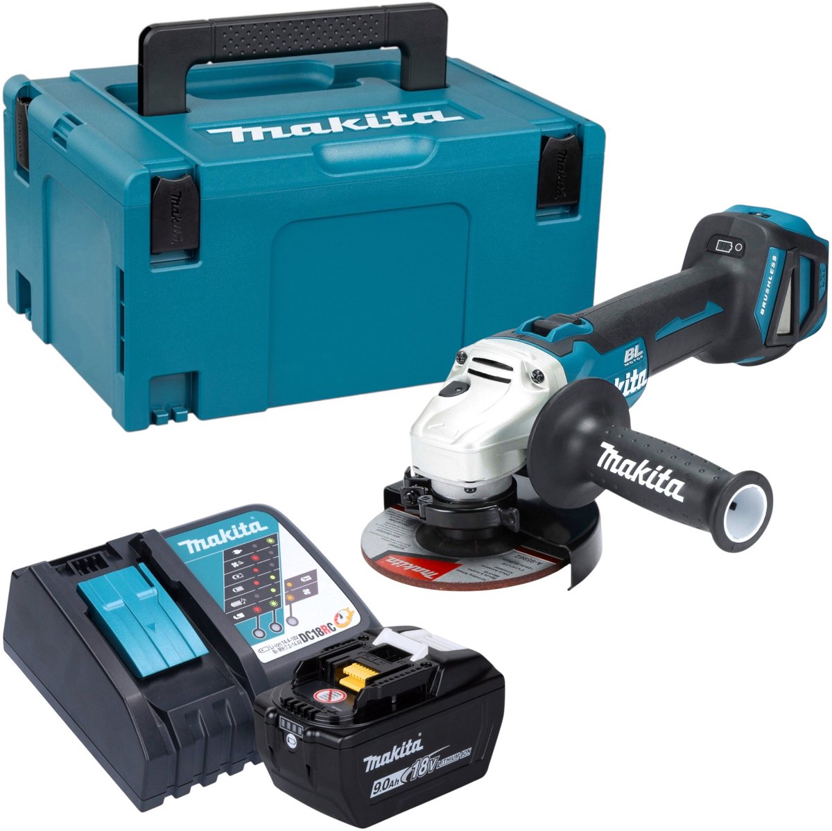 Makita DGA 511 Z Accu haakse slijper 18 V 125 mm Brushless Solo - zonder accu, zonder lader