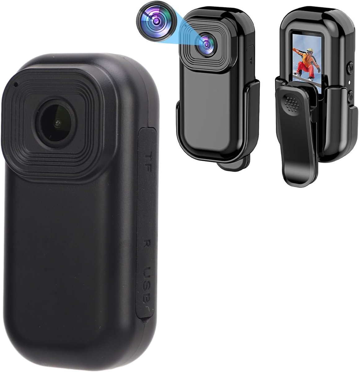 Mini Bodycamera - Draagbare Camera - Dagelijks Leven Vastleggen - Ingebouwde WiFi - 1080p Resolutie - Zwart