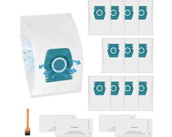 Set van 12 TU-stofzakken geschikt voor Miele Pure Air TU 3D-stofzuigers, geschikt voor Guard L1/S1 Junior Flex, Parquet Silence, AllFloor Performance, Comfort Electric Cat & Dog-serie, inclusief 4 uitlaatfilters.