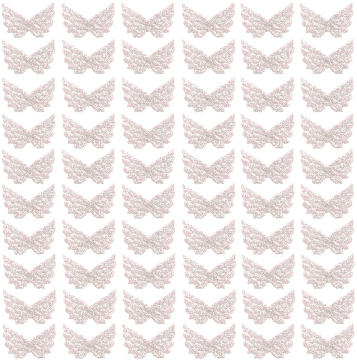 Dailygoods- Engelenvleugels 60 stuks - Mini-vleugels - Handwerk - Decoratie - Stof - Duurzaam materiaal - Decoratievleugels