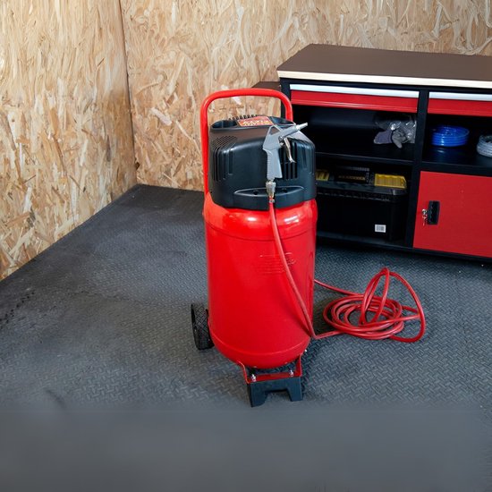 QIN® Compressor 50 Liter - Stille Compressor - Compressor - Rood - 62cm x 47cm x 54cm — afbeelding 2