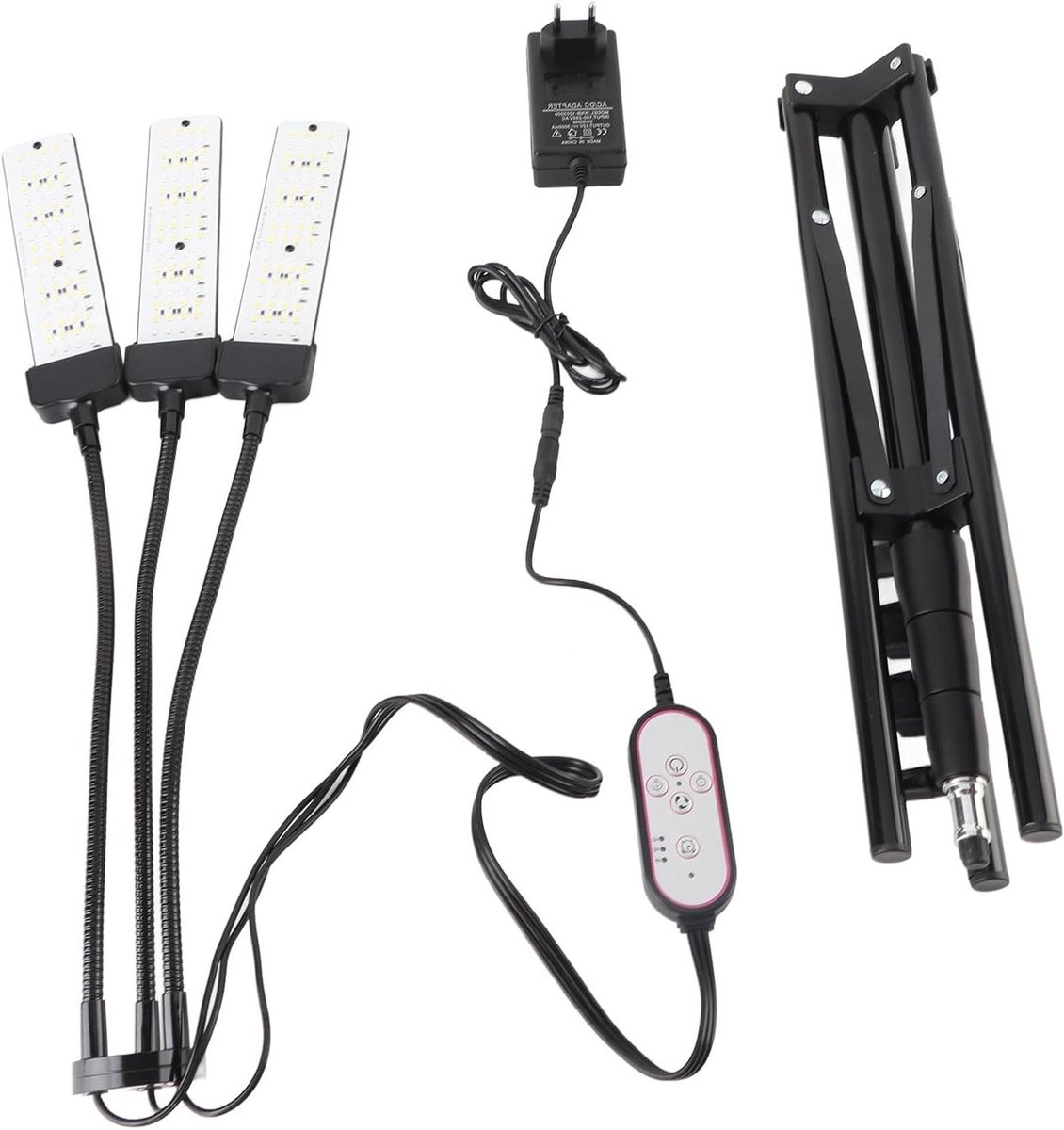 Kweeklampen Kamerplanten - Plantenlamp Groei - Planten Ondersteunen - Volledig Spectrum - 40-154 cm - Zwart