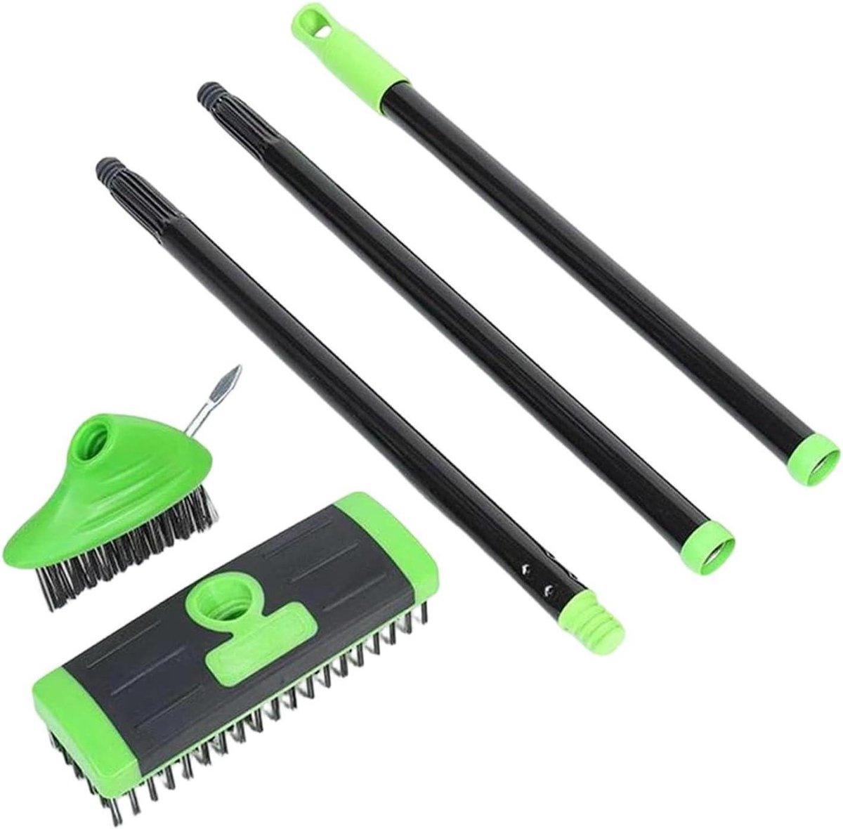 Grasverwijdertool Tuin - Voegenreiniger - Terras Reinigen - Verstelbare Steel - 43 cm - Grijs