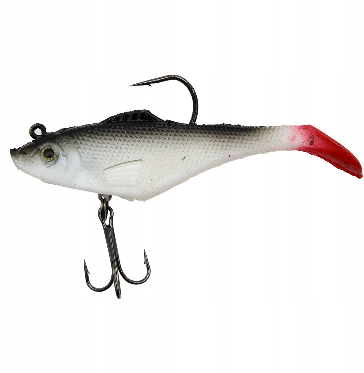 Gevuld rubberen visaas Kopyto 8,3 cm 11 g met jigkop en bagger