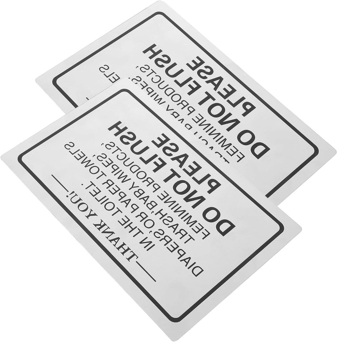 Toilet Bord - Waarschuwingsbord Badkamer - Verstopping Voorkomen - Duurzame Aluminium Constructie - 23 x 15 cm - Meerkleurig