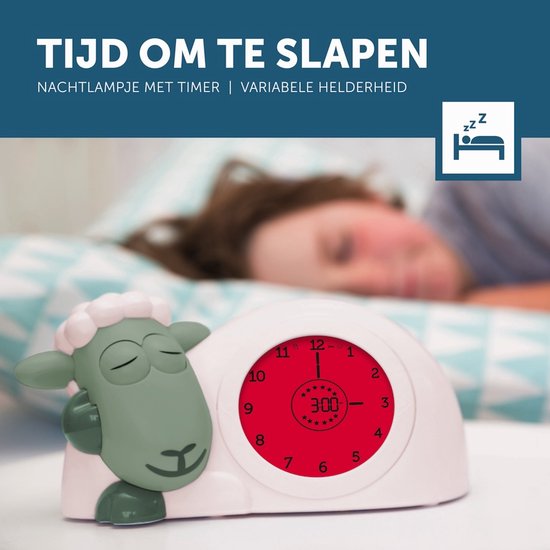 Zazu Sam Slaaptrainer Schaap Sage Kinderwekker — afbeelding 3
