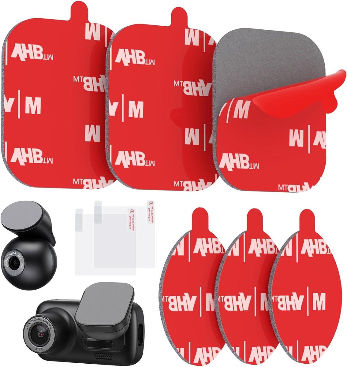 Dubbelzijdige Tape - Plakpads - Dashcam Bevestigen - Extra Sterke Hechtkracht - 6 Stuks - Grijs