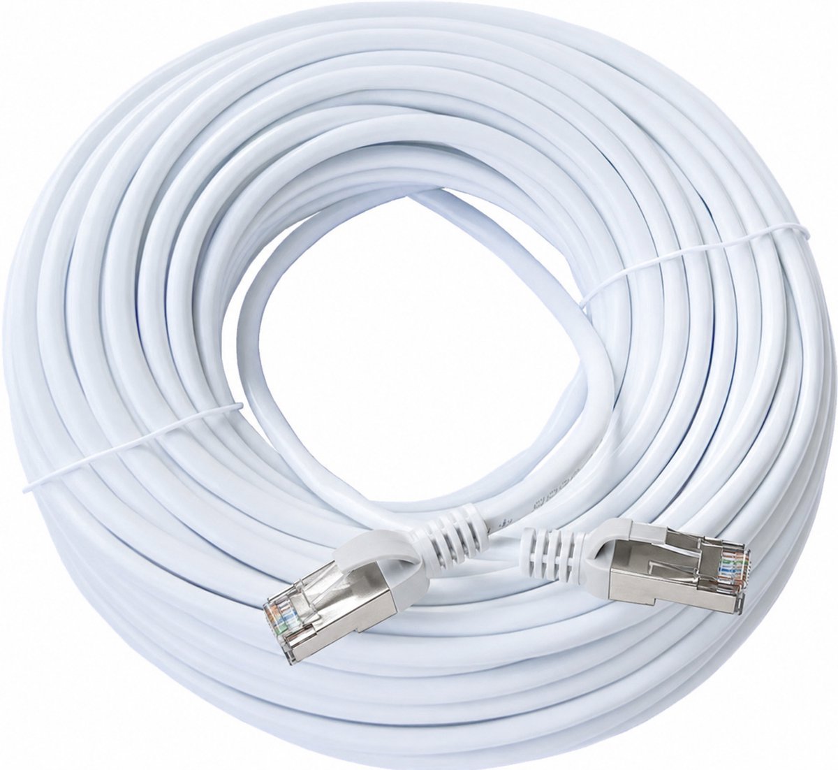 NexCable Premium Silver Plated Internetkabel 15 meter - CAT8 S/FTP Ethernet kabel RJ45 - Patchkabel LAN Cable Netwerkkabel - Wit