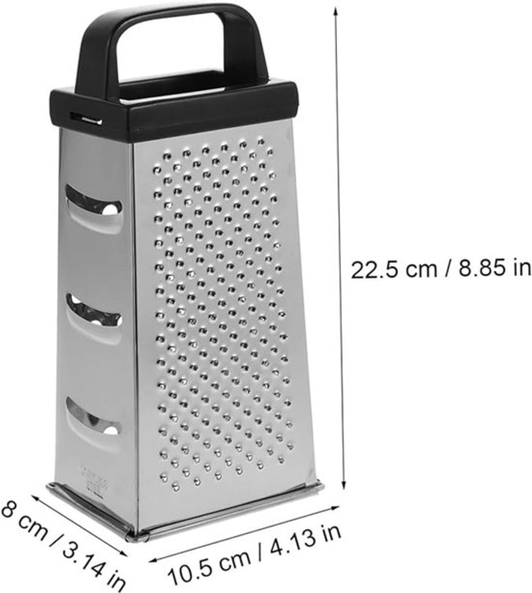 Kaasrasp met opvangbak, roestvrijstalen rasp, geschikt voor de keuken, kaasrasp, Parmezaanse kaasrasp, keukengereedschap, keukencadeau, veilig voor koks, vaatwasmachinebestendig.
