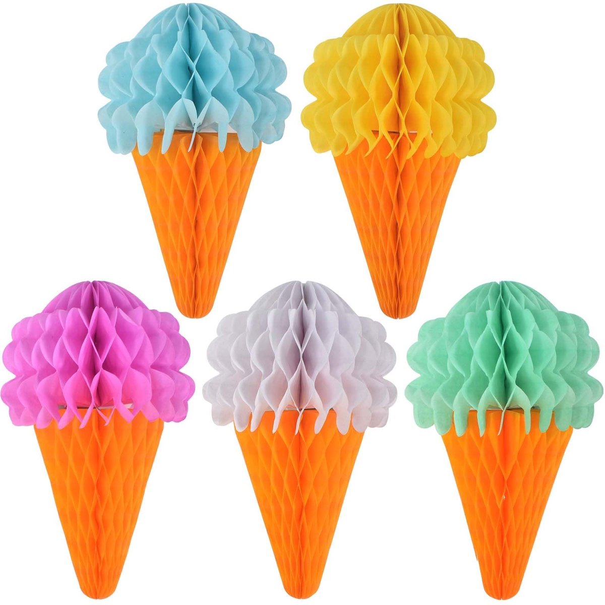 Dailygoods- Honingraatballen 9 Stuks - Feest Decoratie - Papieren Decoratie - Verjaardagsfeest - Babyshower - Milieuvriendelijk - Lengte 17 cm - Feestdecoratie