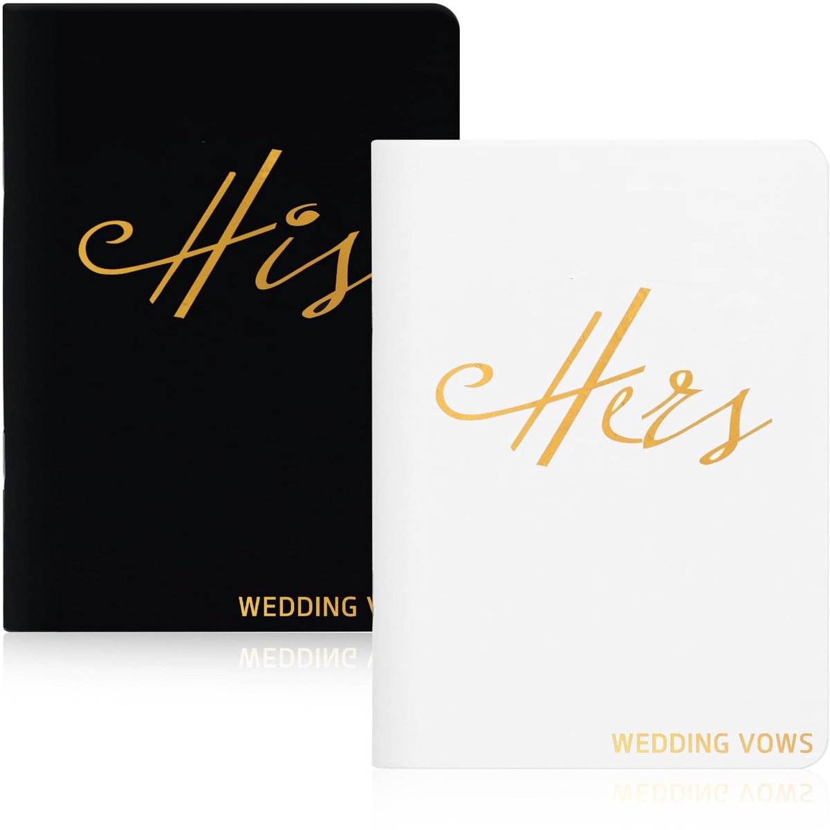 Dailygoods- Vow Books - 2 Stuks - Huwelijksbelofte Boeken met Gouden Lettertype - Perfect voor Huwelijksceremonie - Duurzaam Aandenken - Ideaal Cadeau voor Verloofden - Trouwboekje