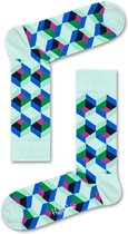 Happy Socks Optic Squre Sock Mintgroen, Maat 41/46