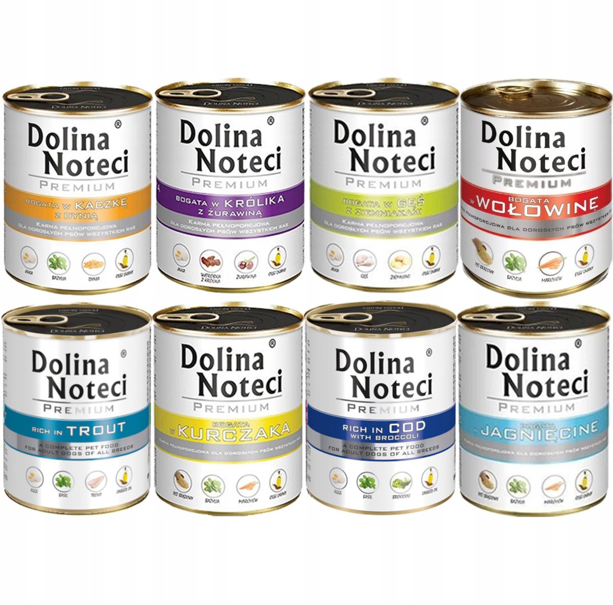 Dolina Noteci Dolina Noteci - Premium Serie - Honden Natvoer - Mix Smaken - 8x800g