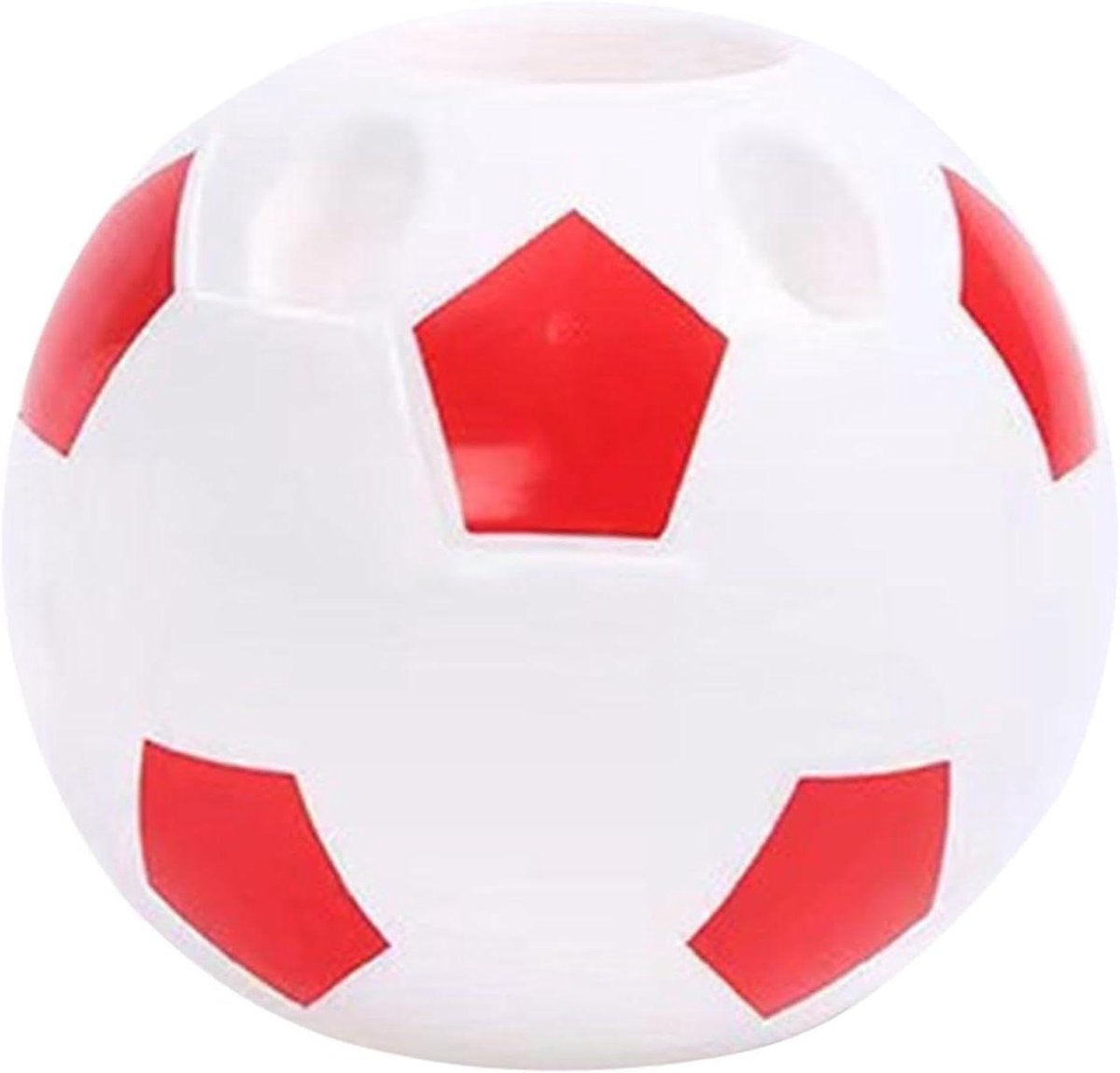 Voetbal Pen Houder - Bureau Organizer - Bureau Opruimen - Voetbal Vorm - 10.1 x 11 cm - Rood