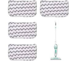 Stoomreiniger Mop Pads - Reserve Pads - Grondige Vloerreiniging - Hoge Absorptie Microvezel - 4 Stuks - Wit