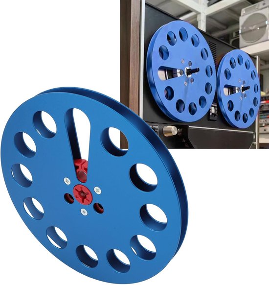 Lege Spoel - Tape Reel - Opnemen Geluid - Aluminium Legering - 7 Inch - Blauw — afbeelding 4
