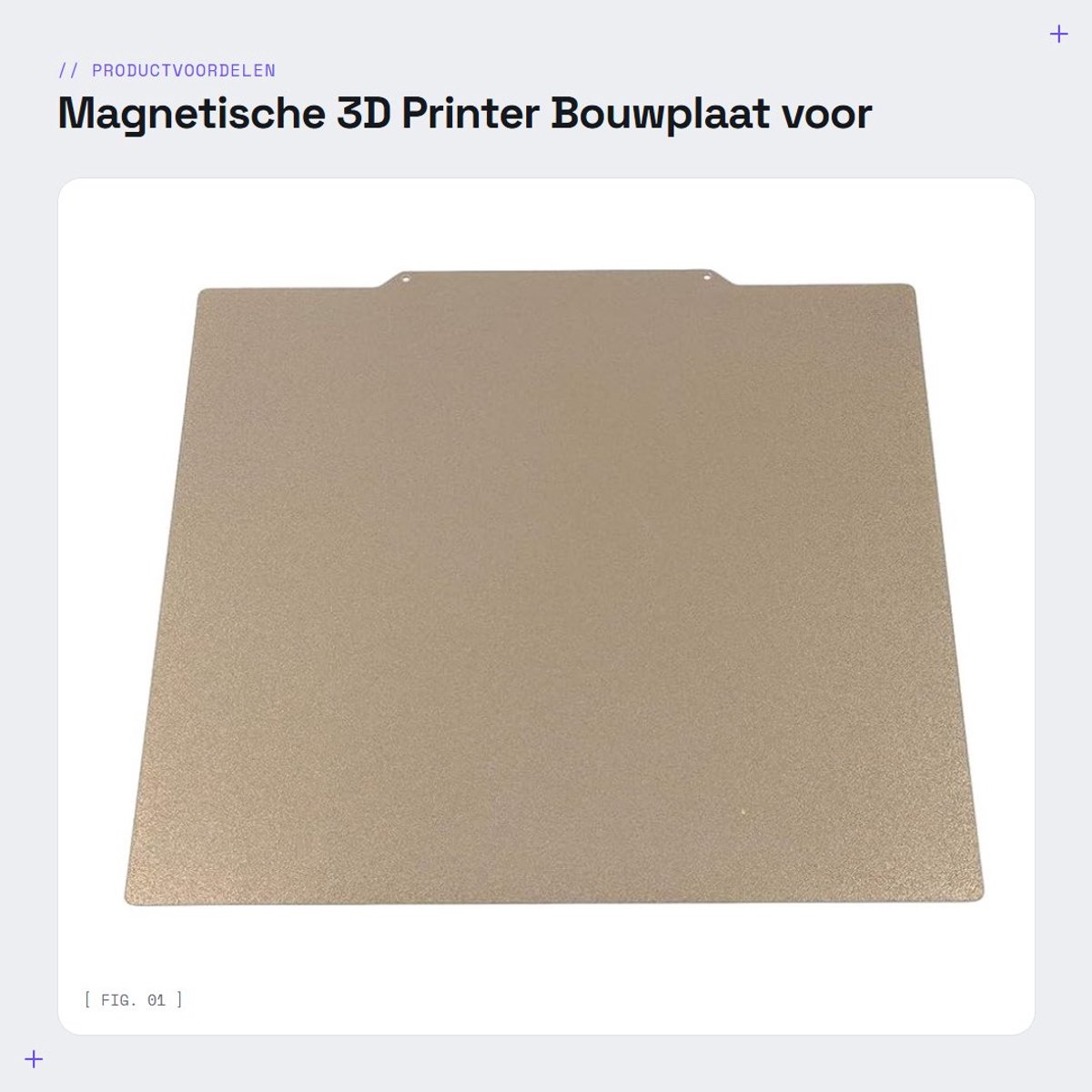 Dailygoods- 3D-printerplaat 320x310mm - PEI Bouwplaat - Magnetische Bouwplaat - Getextureerd - Sterke Hechting - Eenvoudige Modelverwijdering