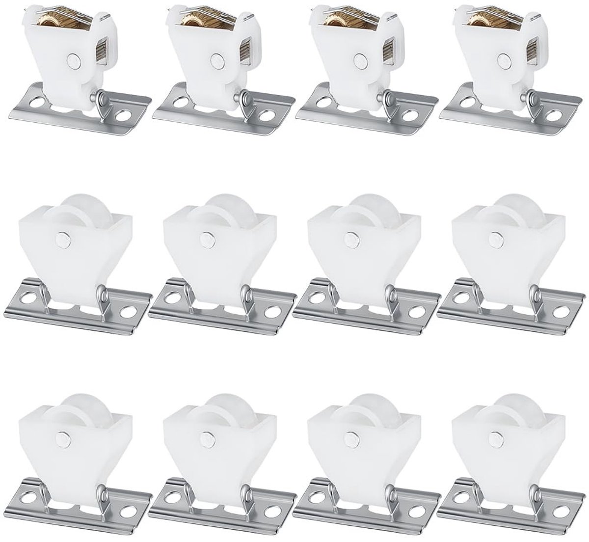 Dailygoods- Koordslot Set - 4 Sets - Draaibare Katrollen - Romeinse Schaduw Hardware - Hoogwaardig Kunststof - Afmetingen 36 × 45,5 × 20 mm - Jaloezie