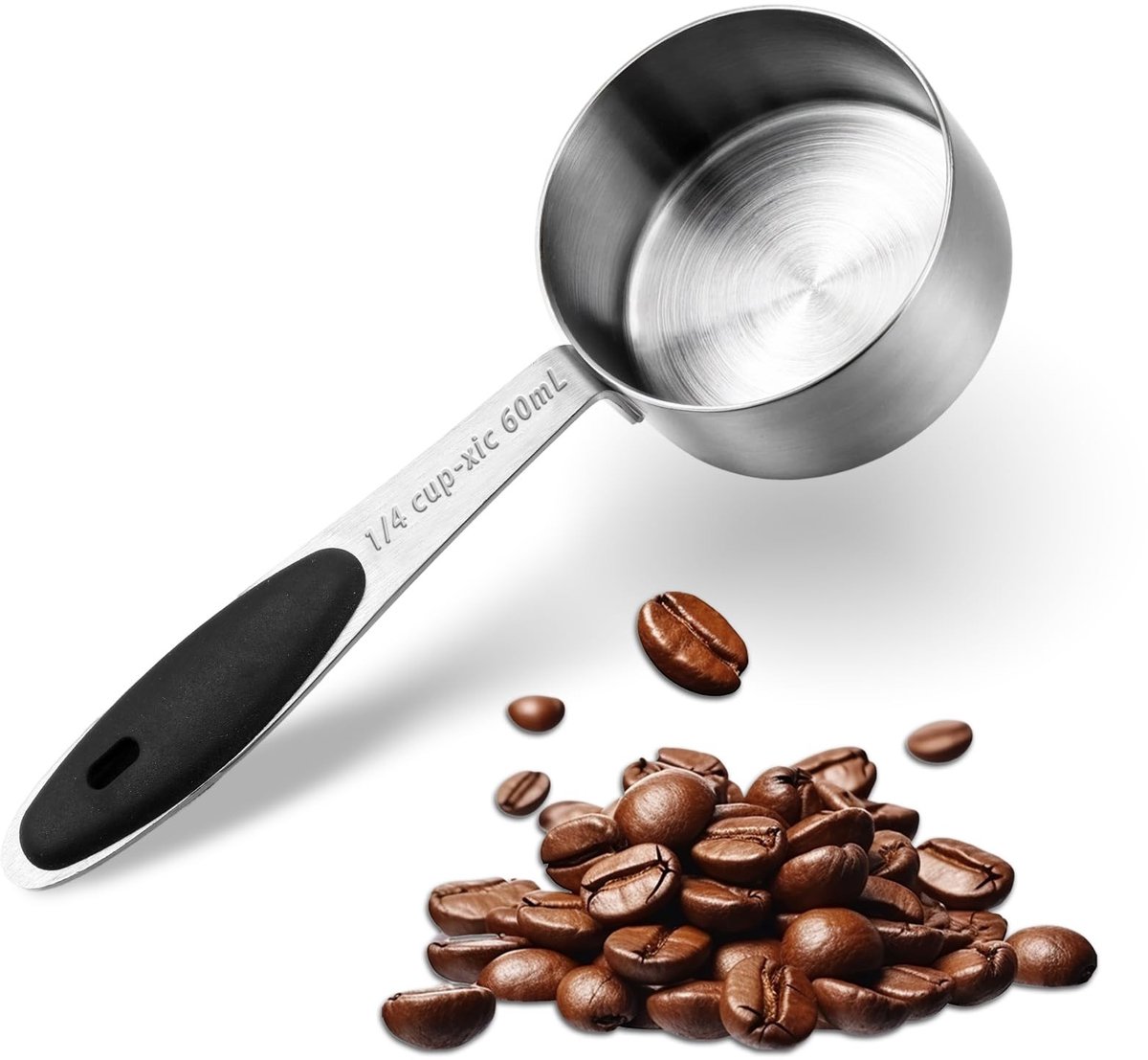 Dailygoods- Maatlepel 60 ml - Maatlepel Set - Maatlepels RVS - Nauwkeurige Meting - Ideaal voor Koffie/Thee - Gemakkelijk Schoon te Maken - Koffielepel
